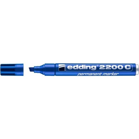 Marcatore permanente edding 2200 C punta scalpello 1-5 mm blu E-2200C 003